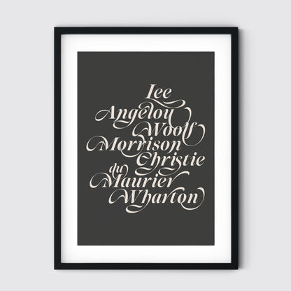 20th Century Female Writers Art Print