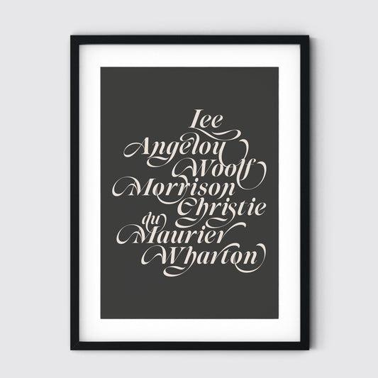 20th Century Female Writers Art Print
