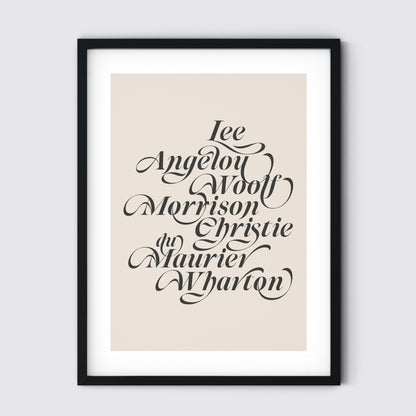 20th Century Female Writers Art Print