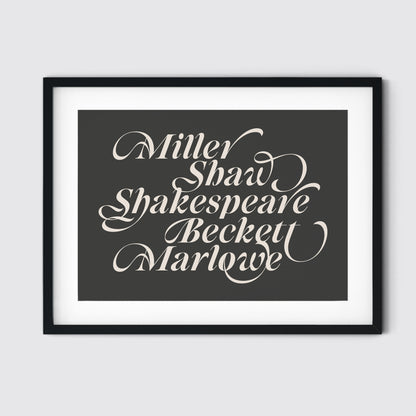 Greatest Male Playwrights Art Print