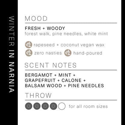 Winter in Narnia - Book Inspired Literary Candle
