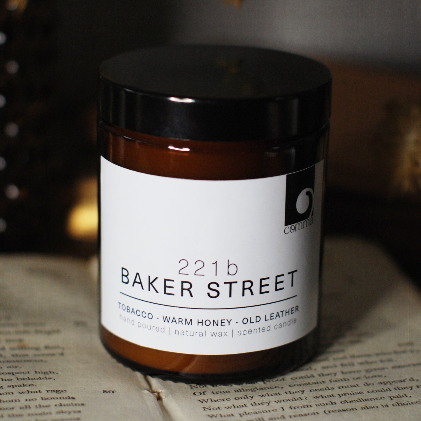 221b Baker Street - Sherlock Themed Book Candle