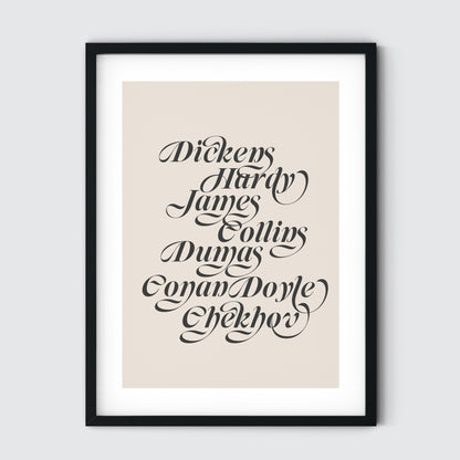 19th Century Male Writers Art Print