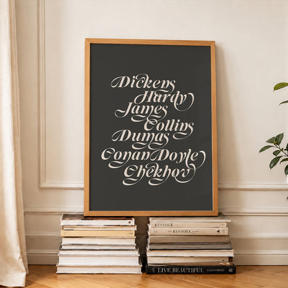 19th Century Male Writers Art Print
